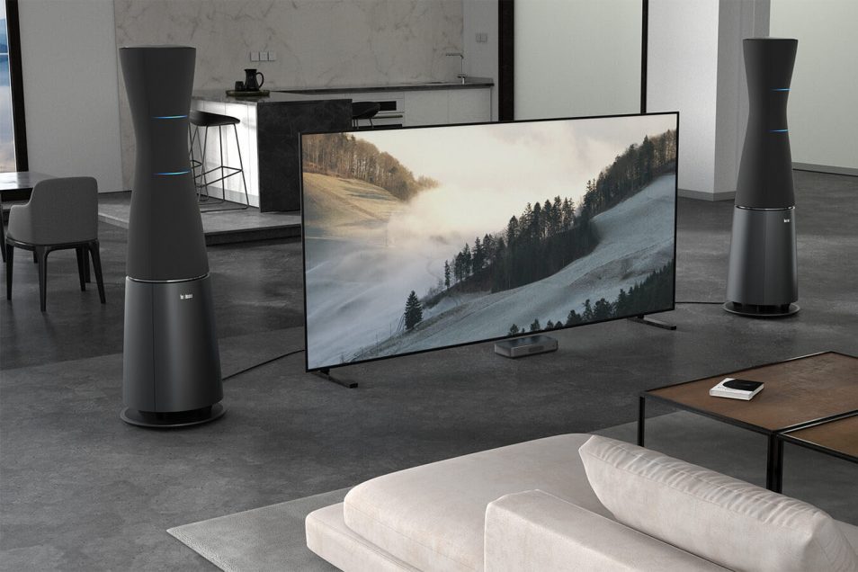 Lexicon SL-1 speakers lifestyle with TV