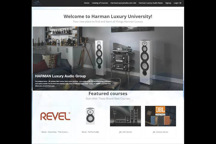 HARMAN Luxury University home page