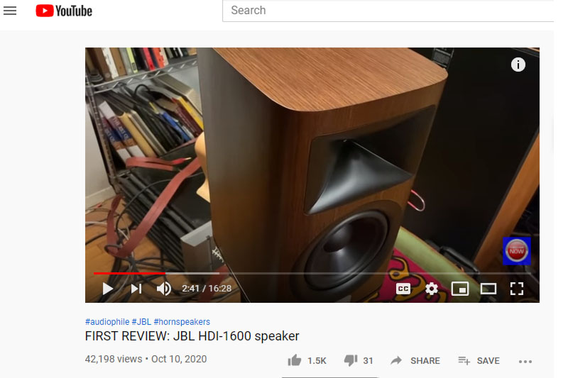 JBL HDI-1600 YouTube screengrab